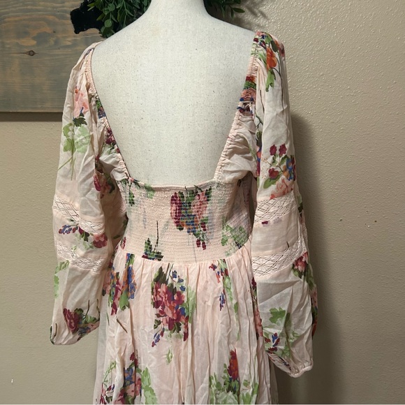 Free People Morning Glory Dress – Floral Boho Handkerchief Hem - Picture 5 of 11